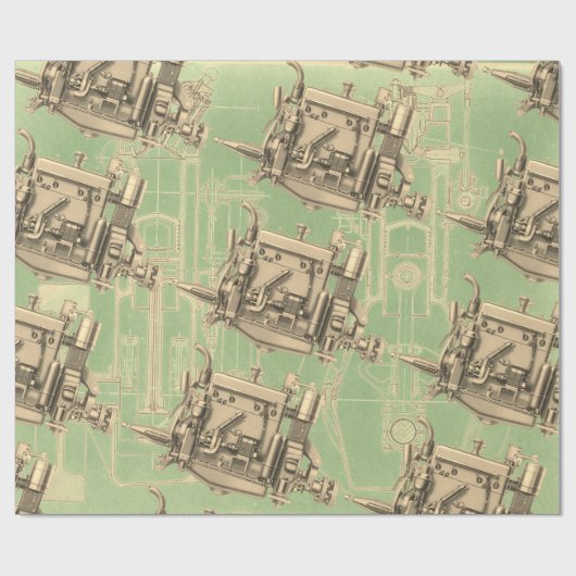 Wisconsin Motor Milwaukee Wisconsin Gas Motor X Geschenkpapier (Flach)