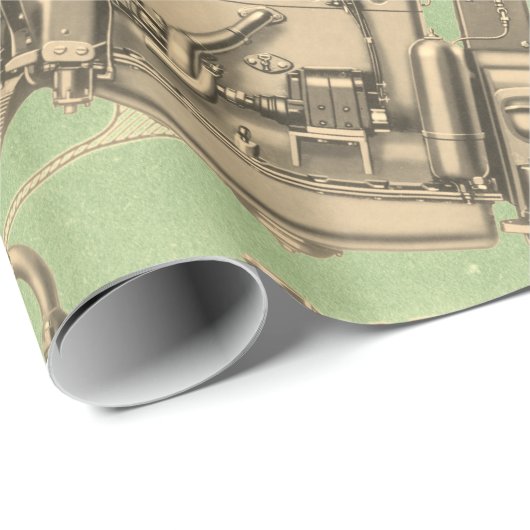 Wisconsin Motor Milwaukee Wisconsin Gas Motor X Geschenkpapier (Rolleneckpunkt)