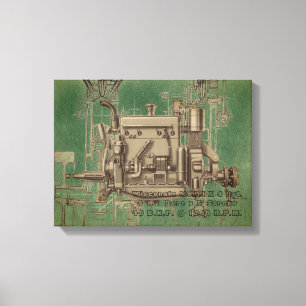 Wisconsin Motor Milwaukee Wisconsin Gas Motor X Leinwanddruck