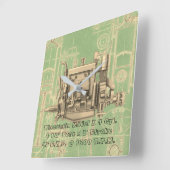 Wisconsin Motor Milwaukee Wisconsin Gas Motor X Quadratische Wanduhr (Winkel)