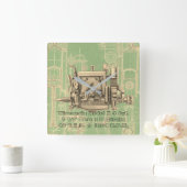 Wisconsin Motor Milwaukee Wisconsin Gas Motor X Quadratische Wanduhr (Zuhause)