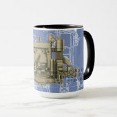 Wisconsin Motor Milwaukee Wisconsin Gas Motor X Tasse (VorderseiteRechts)
