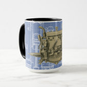 Wisconsin Motor Milwaukee Wisconsin Gas Motor X Tasse (Vorderseite Links)