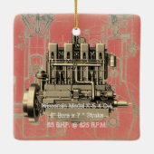 Wisconsin Motor Milwaukee Wisconsin Motor Early K Keramikornament (Rückseite)