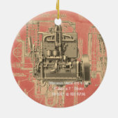 Wisconsin Motor Milwaukee Wisconsin Motor Frühzeit Keramik Ornament (Hinten)