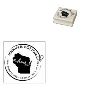 Wisconsin Moving Rücksendeadresse Gummistempel (Stempel)