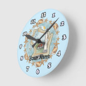 Wisconsin Muscheln Lighthouse Runde Wanduhr (Winkel)