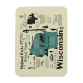 Wisconsin National Parks Map Magnet (Vertikal)