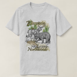 Wisconsin Northwood Sportsman Jagd Fischen T-Shirt