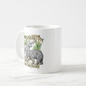 Wisconsin Northwoods Sportsman Jagd Fischerei Tass Kaffeetasse (Vorderseite Links)