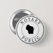 Wisconsin Notary Public Button (Vorne & Hinten)