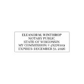 Wisconsin Notary Public Permastempel (Design)