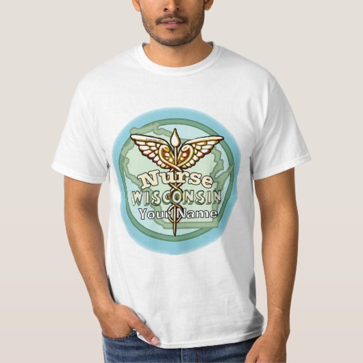 Wisconsin Nurse Caduceus T-Shirt (Vorderseite)