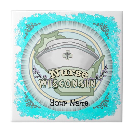Wisconsin Nurse Fliese (Vorderseite)