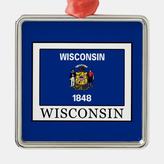 Wisconsin Ornament Aus Metall (Vorne)