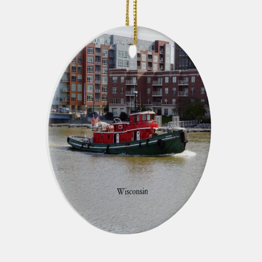 Wisconsin-Ornament Keramik Ornament (Rechts)