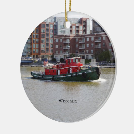 Wisconsin-Ornament Keramik Ornament (Links)