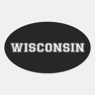 Wisconsin Ovaler Aufkleber