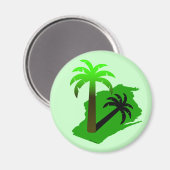 Wisconsin Palm Tree Magnet (Vorderseite/Rückseite)