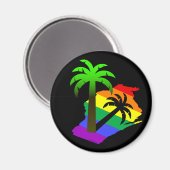 Wisconsin Palm Tree Magnet (Vorderseite/Rückseite)
