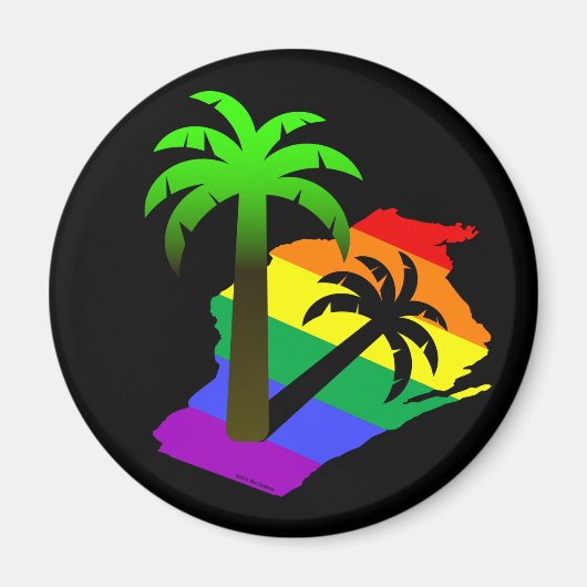 Wisconsin Palm Tree Magnet (Vorne)