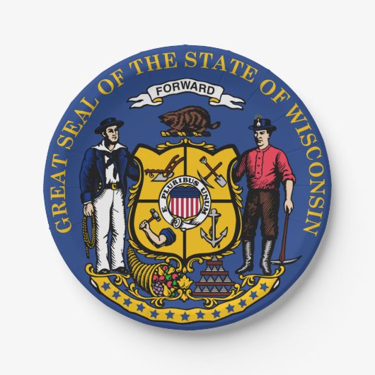 Wisconsin Pappteller (Vorderseite)