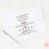 Wisconsin Pink Hütte Law Label Bakery Packaging Quadratischer Aufkleber (Umschlag)