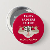 Wisconsin Politics_Angry Badgers United_Recall Button (Vorne & Hinten)