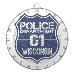 Wisconsin-Polizeidienststelle-Schild 01 Dartscheibe