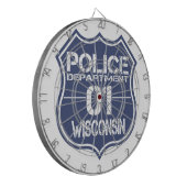 Wisconsin-Polizeidienststelle-Schild 01 Dartscheibe (Vorderseite Links)