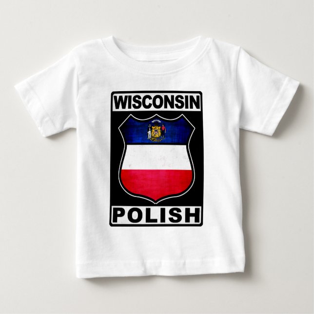 Wisconsin, Polnischer Amerikaner Baby T-shirt (Vorderseite)