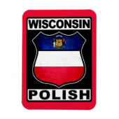 Wisconsin, Polnischer Amerikaner Magnet (Vertikal)