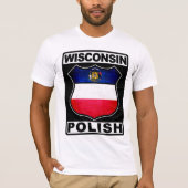 Wisconsin, Polnischer Amerikaner T-Shirt (Vorderseite)