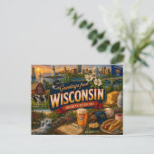 Wisconsin Postcard Postkarte (Stehend Vorderseite)