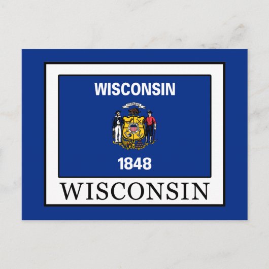 Wisconsin Postkarte (Vorderseite)