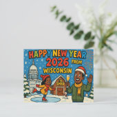 WISCONSIN Postkarte (Stehend Vorderseite)