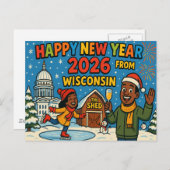 WISCONSIN Postkarte (Vorne/Hinten)