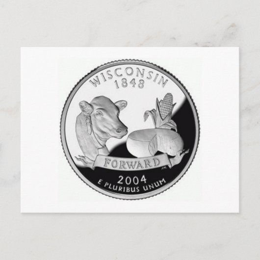 Wisconsin Postkarte (Vorderseite)