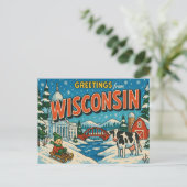 WISCONSIN Postkarte (Stehend Vorderseite)