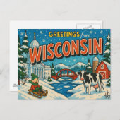 WISCONSIN Postkarte (Vorne/Hinten)