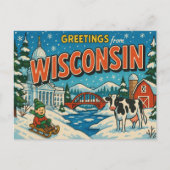 WISCONSIN Postkarte (Vorderseite)