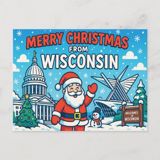 WISCONSIN Postkarte (Vorderseite)