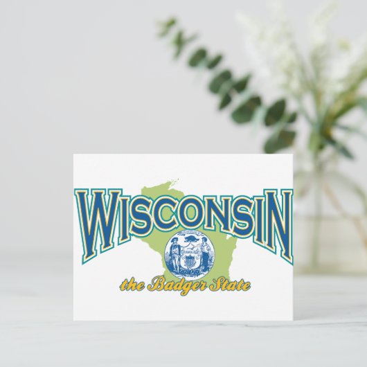 Wisconsin Postkarte (Stehend Vorderseite)