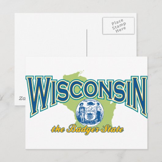 Wisconsin Postkarte (Vorne/Hinten)