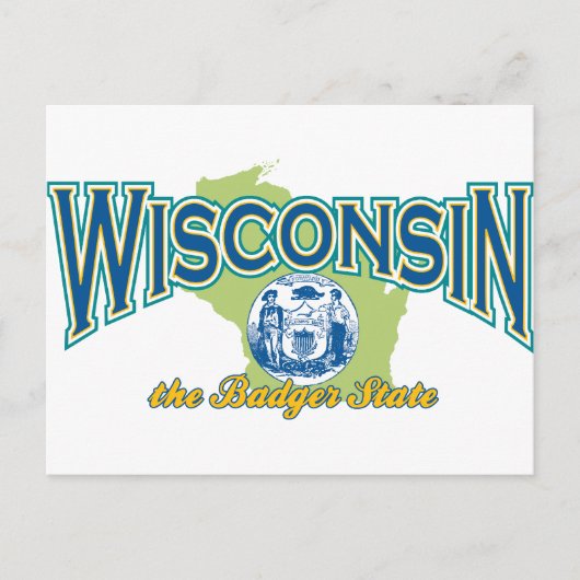 Wisconsin Postkarte (Vorderseite)
