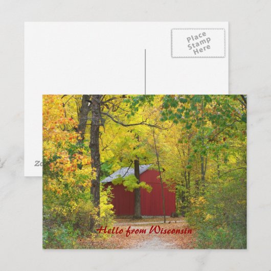 Wisconsin Postkarte (Vorne/Hinten)