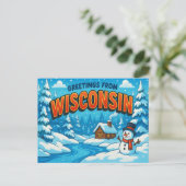 WISCONSIN Postkarte (Stehend Vorderseite)