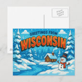 WISCONSIN Postkarte (Vorne/Hinten)