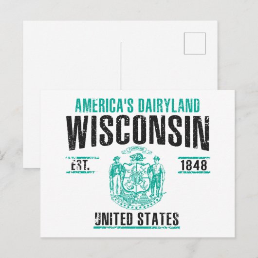 Wisconsin Postkarte (Vorne/Hinten)