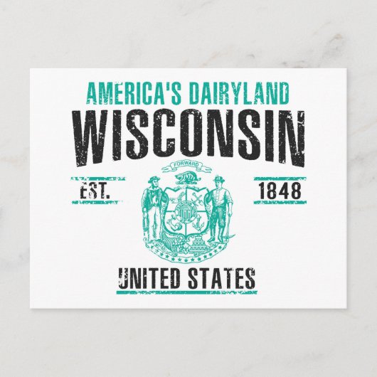 Wisconsin Postkarte (Vorderseite)